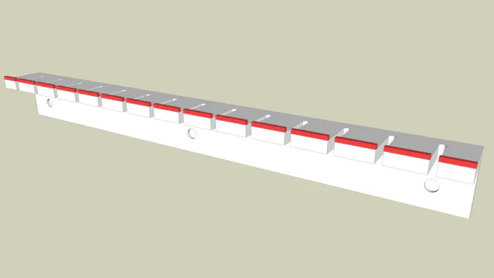 A rendering of a clamp rack.