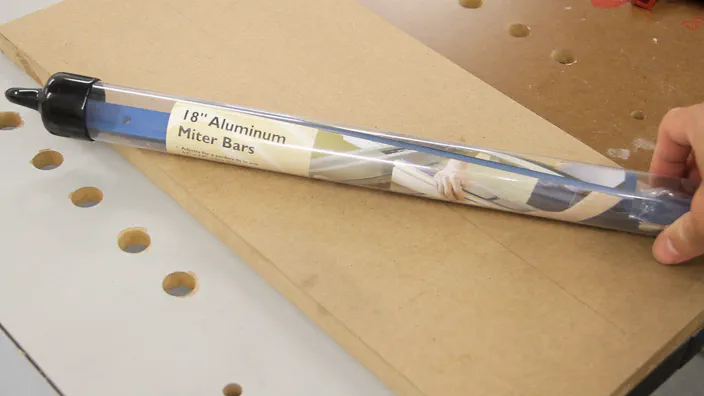 A piece of aluminum miter bar.
