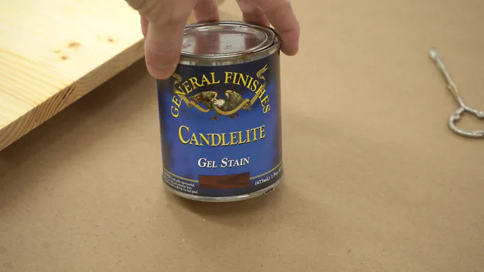 A can of General Finishes Gel Stain in Candlelite.