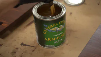 A can of General Finishes Arm-R-Seal.