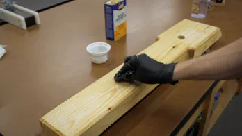 Roubo workbench leg-vise build.