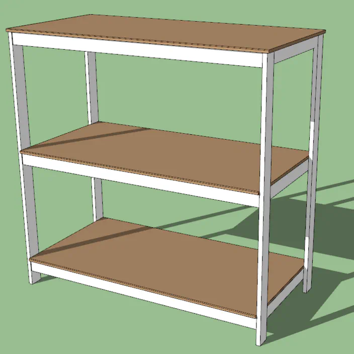 A 3D rendering of a seed starting rack.