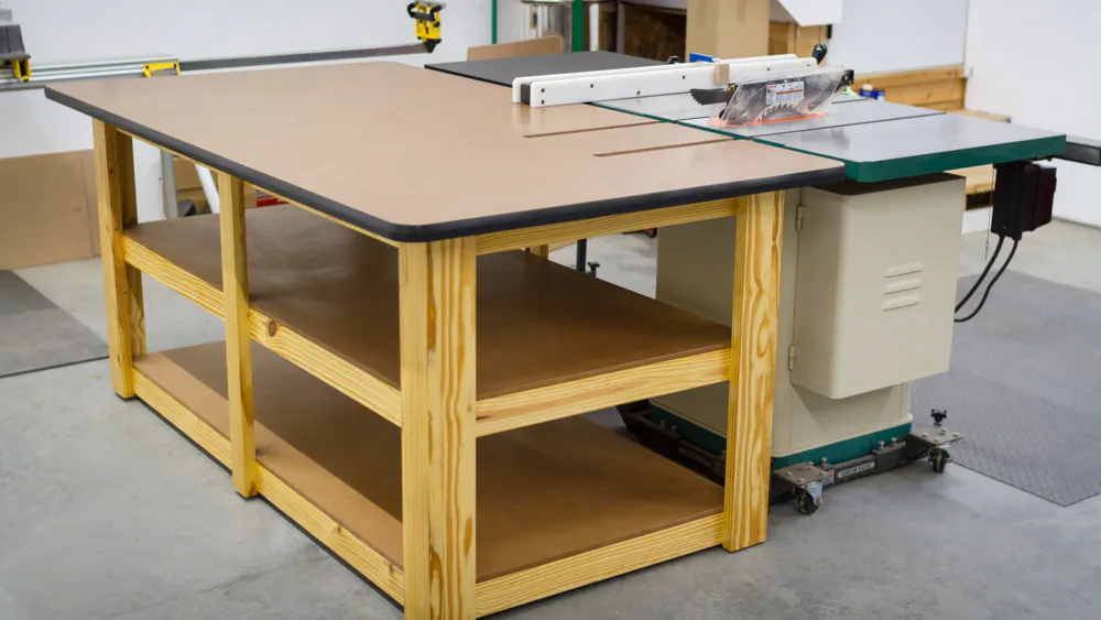 The 1-Hour Workbench / Outfeed Table // Woodworking DIY 