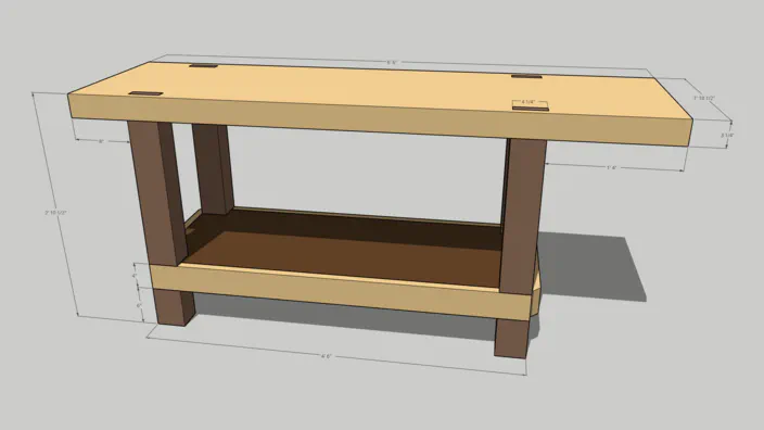 Design a Roubo-Inspired Workbench in SketchUp