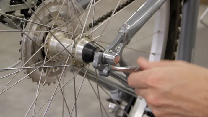 A bicycle wheel quick release level.